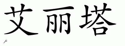 Chinese Name for Aleta 