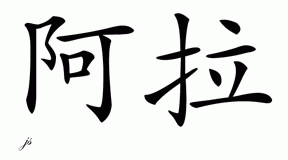 Chinese Name for Ara 