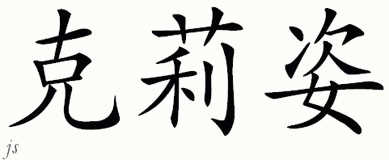 Chinese Name for Chrissy 