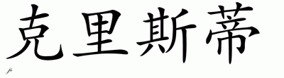 Chinese Name for Christi 
