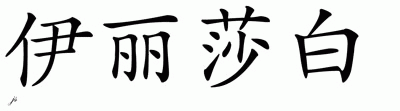 Chinese Name for Elisabeth 