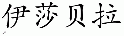 Chinese Name for Isabela 