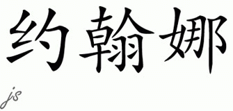 Chinese Name for Johnna 