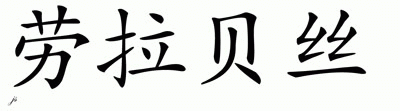 Chinese Name for Laurabeth 
