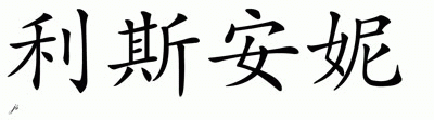 Chinese Name for Lisanne 