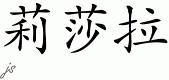 Chinese Name for Lisara 