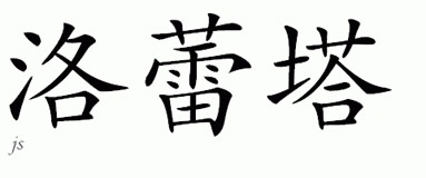 Chinese Name Loretta - Chinese Characters and Chinese ...