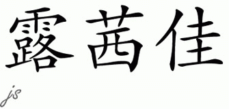 Chinese Name for Lucija 
