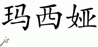Chinese Name for Marcia 