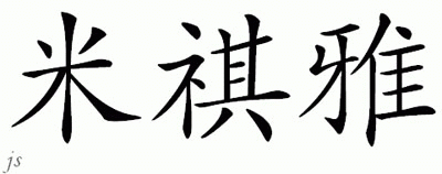 Chinese Name for Mikea 