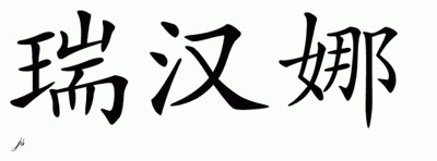 Chinese Name for Rihana 