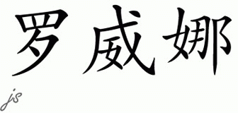 Chinese Name for Rowena 