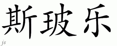 Chinese Name for Spela 