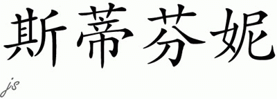 Chinese Name for Stefani 