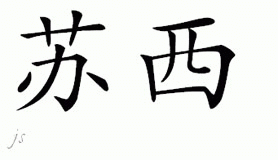 Chinese Name for Susi 