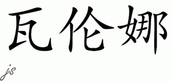 Chinese Name for Valena 