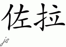 Chinese Name for Zohra 