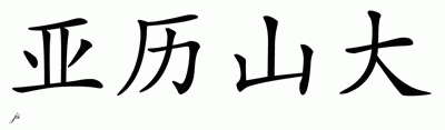 Chinese Name for Alexander 