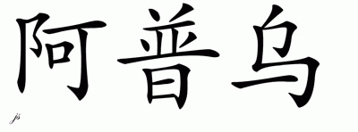 Chinese Name for Apoorv 