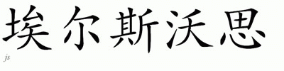 Chinese Name for Ellsworth 