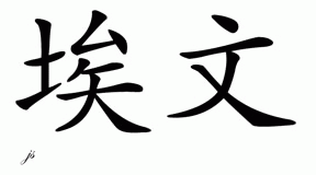 Chinese Name for Evin 