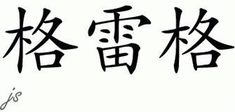 Chinese Name for Greg 