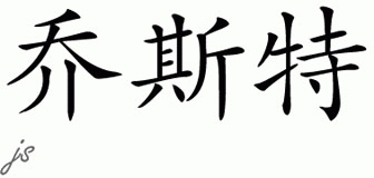 Chinese Name for Joost 