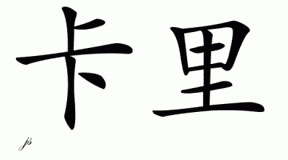 Chinese Name for Kari 