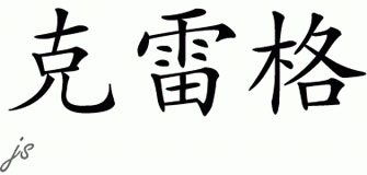 Chinese Name for Kraig 