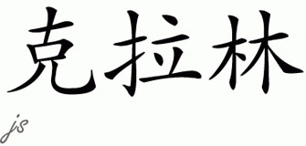 Chinese Name for Kralin 