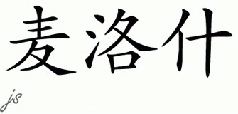 Chinese Name for Milosh 