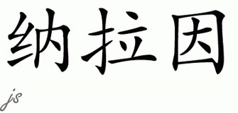 Chinese Name for Narain 