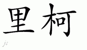 Chinese Name for Riecko 