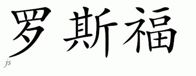 Chinese Name for Roosevelt 