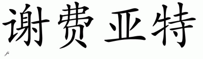Chinese Name for Shafiat 