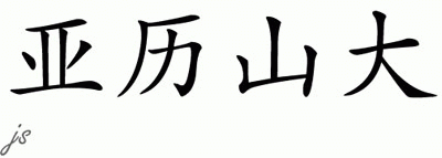 Chinese Name for Alexander 