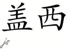 Chinese Name for Gazsi 