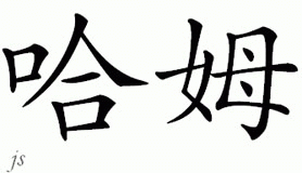 Chinese Name for Ham 