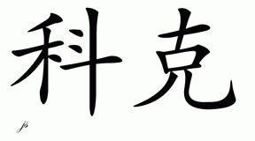 Chinese Name for Koch 
