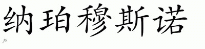 Chinese Name for Nepomuceno 