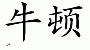 Chinese Name for Newton 