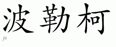 Chinese Name for Polaco 