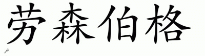 Chinese Name for Rausenberg 