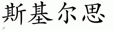 Chinese Name for Skilz 