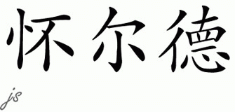 Chinese Name for Wilder 