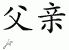 Chinese Characters for Father 