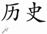 Chinese Characters for History 