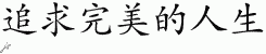 Chinese Characters for Live Life To Its Fullest 