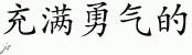 Chinese Characters for Spunky 