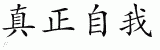 Chinese Characters for True Self 